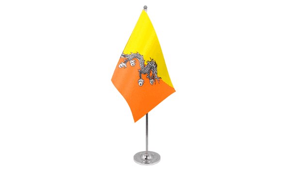 Bhutan Satin Table Flag